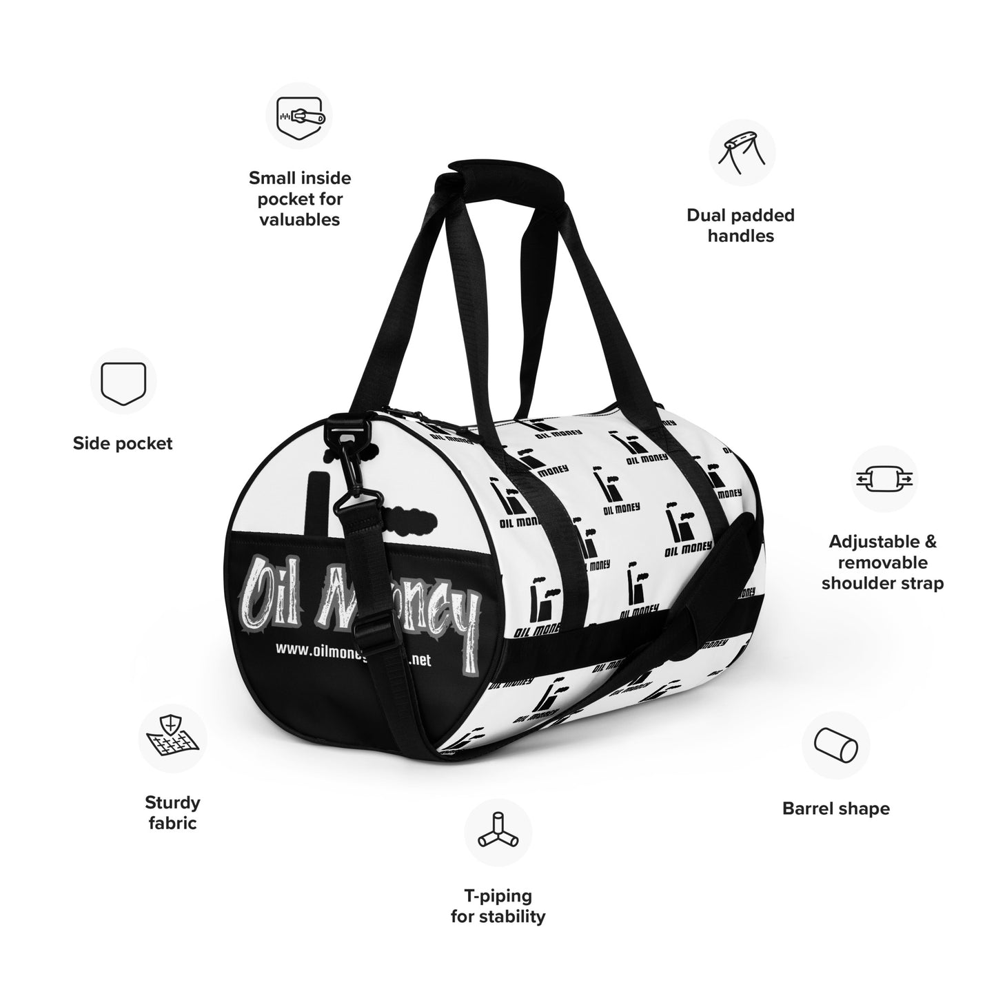 All-over print gym bag