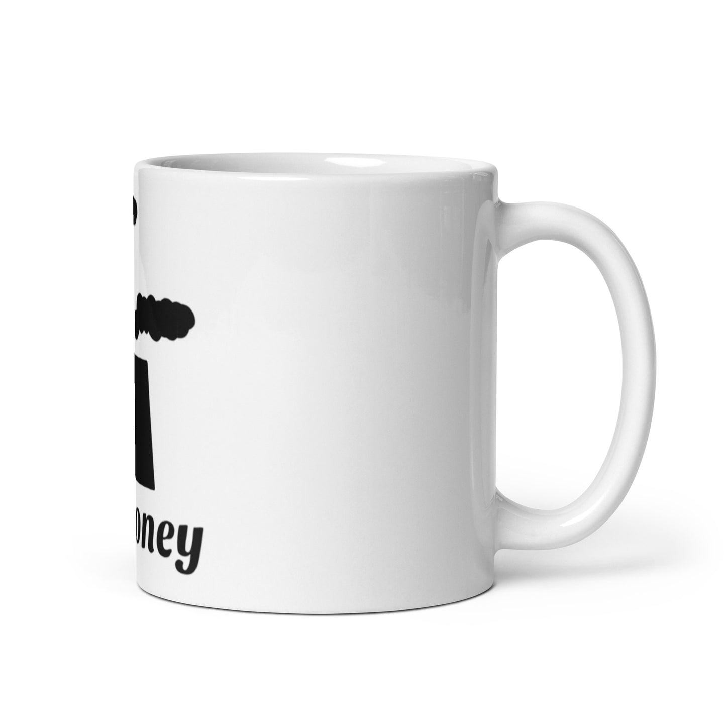 White glossy mug