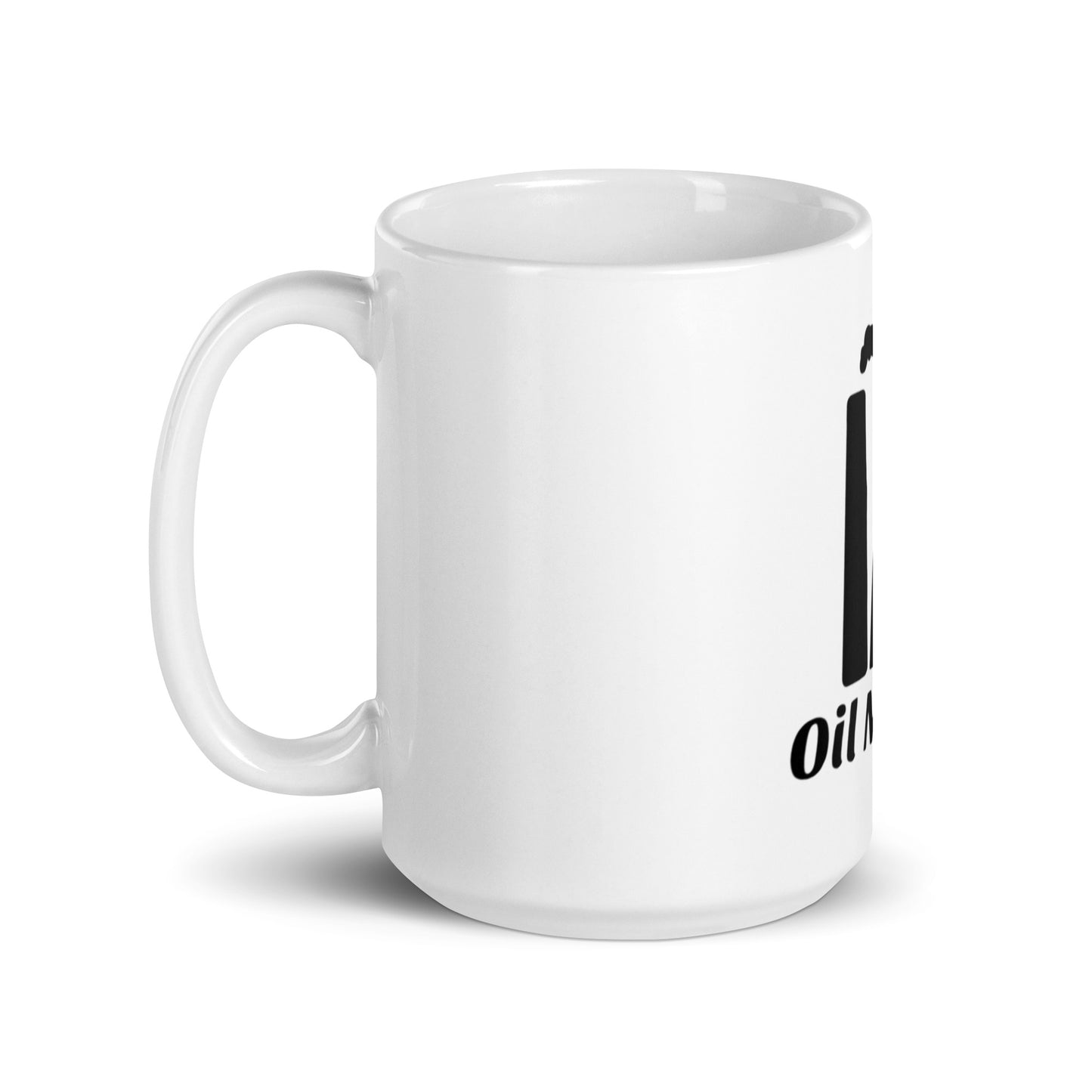 White glossy mug