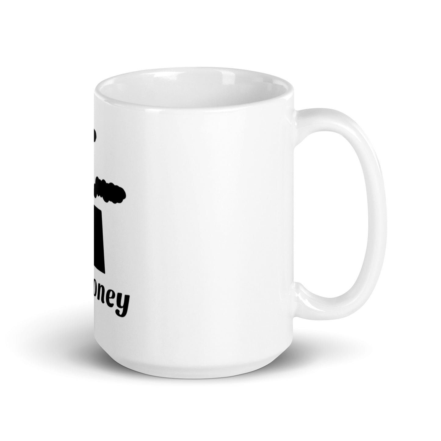 White glossy mug