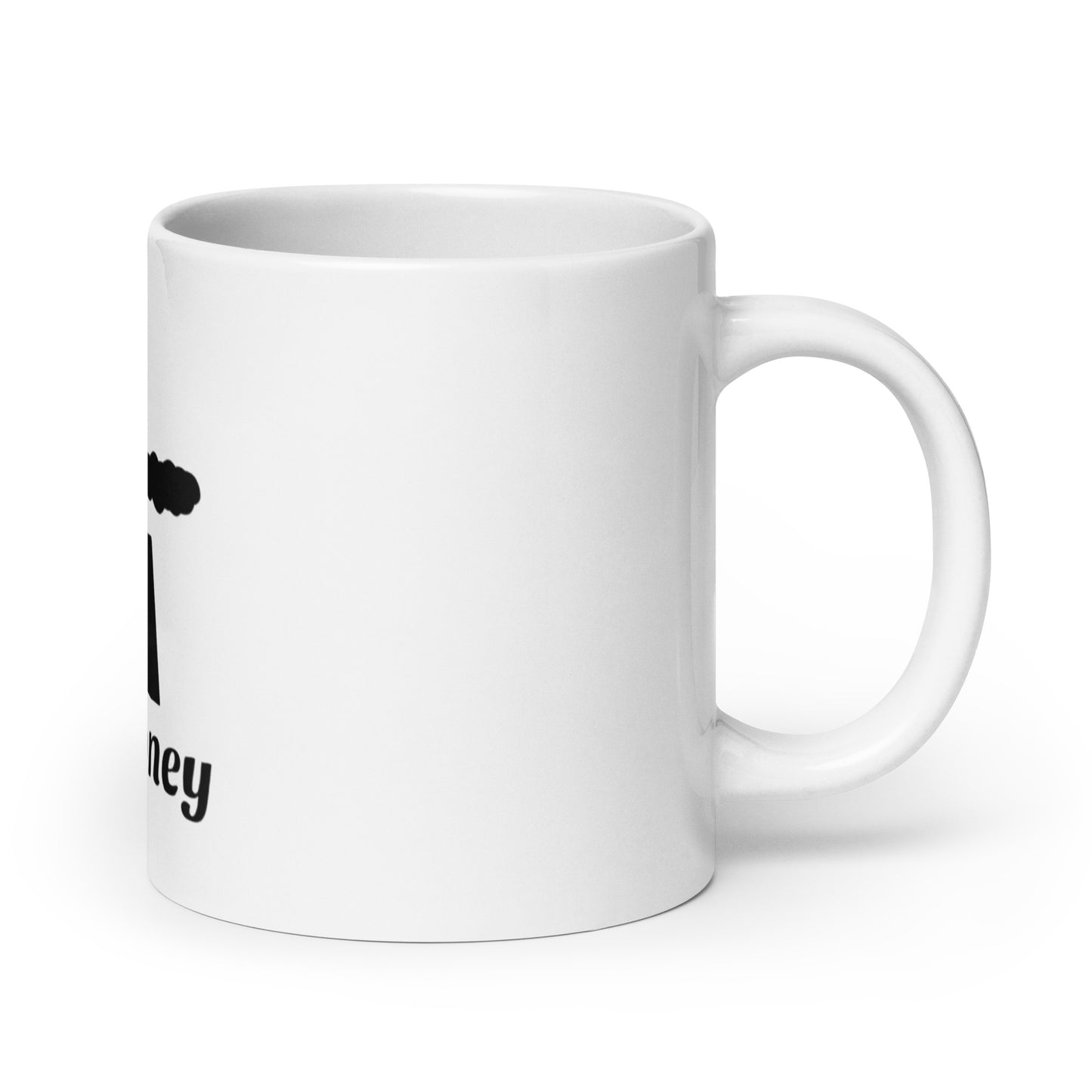 White glossy mug